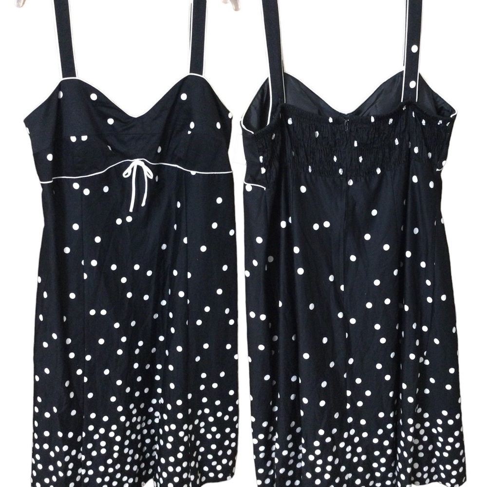 Madison Leigh 18W Black & white Polka Dot sleeveless Dress